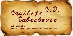 Vasilije Dabesković vizit kartica